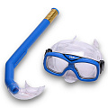 Набор для плавания детский Sportex маска+трубка (ПВХ) E41234 синий 120_120
