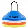 Фишки для разметки поля Torres TR1006, форма усеченных конусов, пластик, оранжевый, желтый, синий, белый 120_120