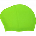 Шапочка для плавания Sportex Big Hair, силиконовая, взрослая, для длинных волос E42810 зеленый неон 120_120
