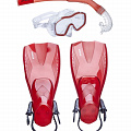 Набор для плавания Atemi (маска+трубка+ласты) р.28-31 красный, 24200 120_120