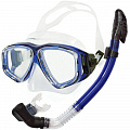 Набор для плавания юниорский Sportex маска+трубка (Силикон) E39237 синий 120_120