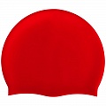 Шапочка для плавания Sportex силиконовая одноцветная B31520-3 (Красный) 120_120