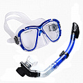 Набор для плавания взрослый Sportex маска+трубка (Силикон) E39239 синий 120_120