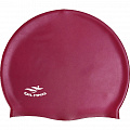 Шапочка для плавания силиконовая взрослая (бордовая) Sportex E41568 120_120
