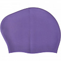 Шапочка для плавания Sportex Big Hair, силиконовая, взрослая, для длинных волос E42806 фиолетовый 120_120