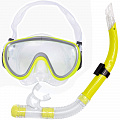 Набор для плавания взрослый Sportex маска+трубка (ПВХ) E39226 желтый 120_120