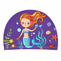 Шапочка для плавания детская текстиль Sportex E38889 Русалка 120_120