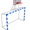 Ворота с баскетбольным щитом из оргстекла для зала Glav 7.102-1 120_120