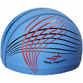 Шапочка для плавания Sportex с принтом полоски, ПУ E36890-1 синий 120_120