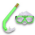 Набор для плавания детский Sportex маска+трубка (ПВХ) E41236 зеленый 120_120