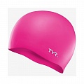 Шапочка для плавания TYR Wrinkle Free Silicone Cap, силикон, LCS\693 розовый 120_120