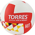 Мяч волейбольный Torres Hit V32055 р.5 бело-красно-мультколор 120_120