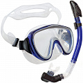 Набор для плавания взрослый Sportex маска+трубка (Силикон) E39241 синий 120_120