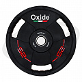Диск олимпийский Oxide Fitness OWP02 D50мм полиуретановый, с 3-мя хватами, черный 25кг. 120_120
