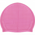 Шапочка для плавания Sportex Big силиконовая массажная, взрослая E42817 розовый 120_120