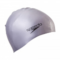 Шапочка для плавания Speedo Plain Molded Silicone Cap, 8-709849086, серебристый 120_120