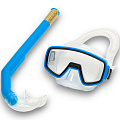 Набор для плавания детский Sportex маска+трубка (ПВХ) E41222 синий 120_120